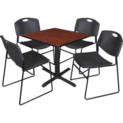 regency square utility table & chair set