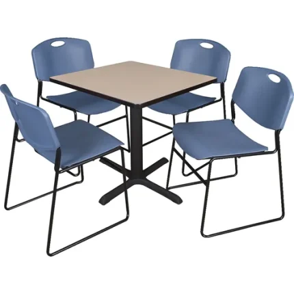 regency square utility table & chair set