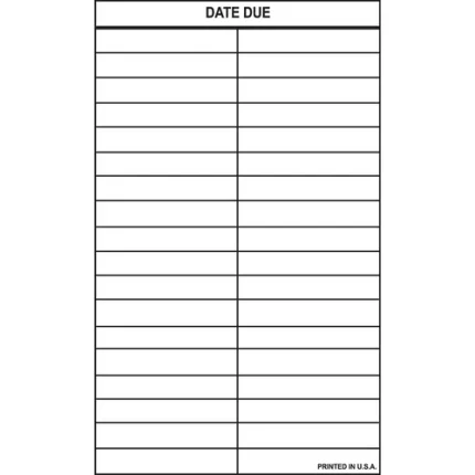 demco® date due slips 2 column, 5"h x 3"w