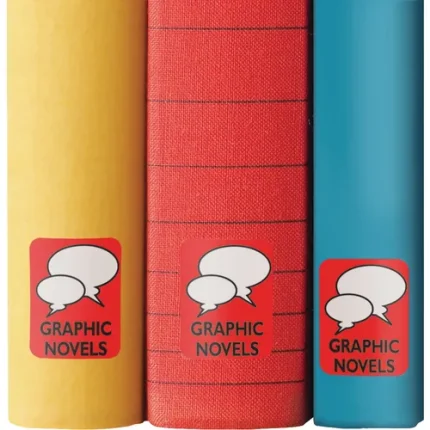 demco® genre subject classification labels graphic novels (red)