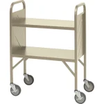 demco® libraryquiet™ 2 flat shelf booktrucks