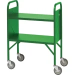 demco® libraryquiet™ 2 flat shelf booktrucks