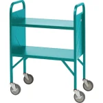 demco® libraryquiet™ 2 flat shelf booktrucks