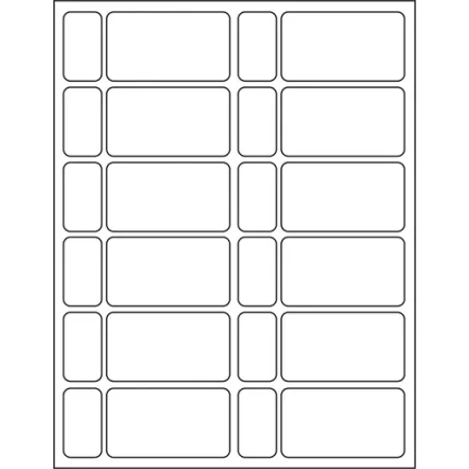 demco® processing circulation label sets 1 5/8" x 2 9/10"