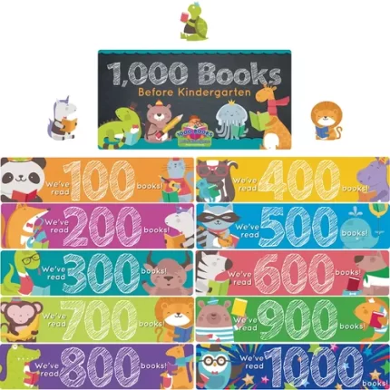 demco® upstart® 1,000 books before kindergarten milestone wall display
