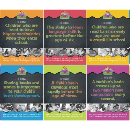 demco® upstart® 1,000 books before kindergarten mini poster set