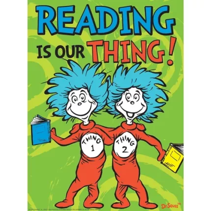 demco® upstart® dr. seuss™ reading is our thing poster