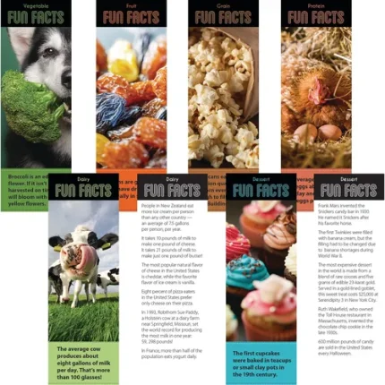 demco® upstart® fun facts food bookmarks