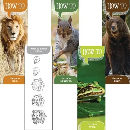 demco® upstart® how to: draw animals bookmarks