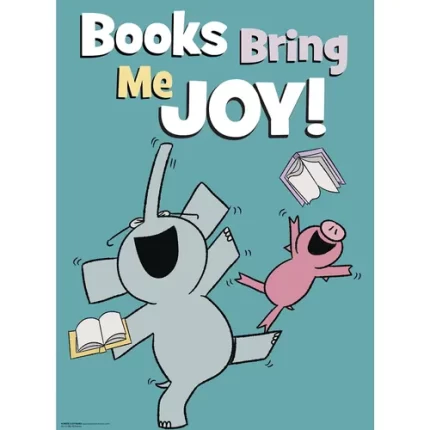 demco® upstart® mo willems elephant & piggie books bring me joy! poster
