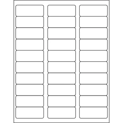 demco® white multipurpose processing labels 1" x 2 5/8"