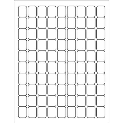 demco® white multipurpose processing labels 1" x 3/4"