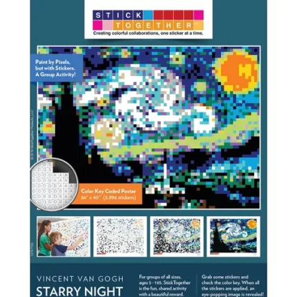 sticktogether® masterpiece starry night mosaic sticker puzzle poster