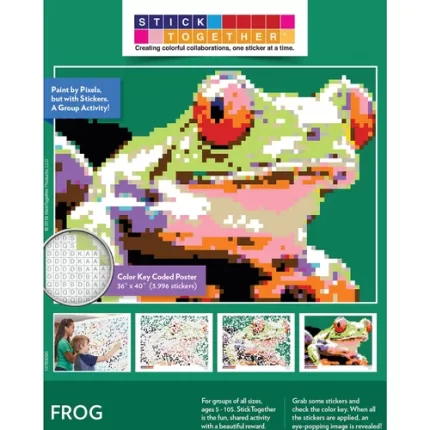sticktogether® springtime frog mosaic sticker puzzle poster