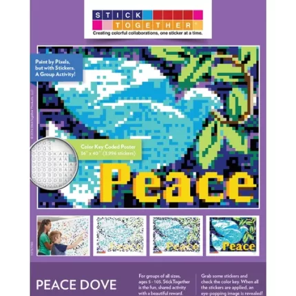 sticktogether® peace dove mosaic sticker puzzle poster