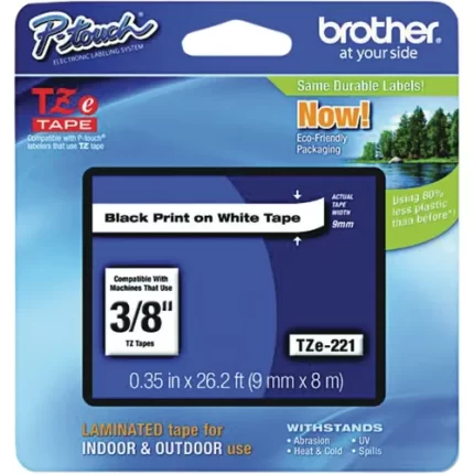 brother® tze laminated label tape for p touch labelers