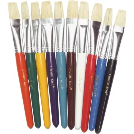 creativity street® flat tip paint brushes