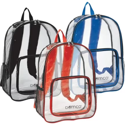 demco® clear pvc backpacks
