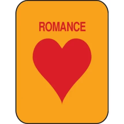 demco® genre subject classification labels romance w/heart