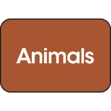 demco® short classification labels animals