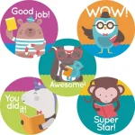 demco® upstart® 1,000 books before kindergarten motivational stickers