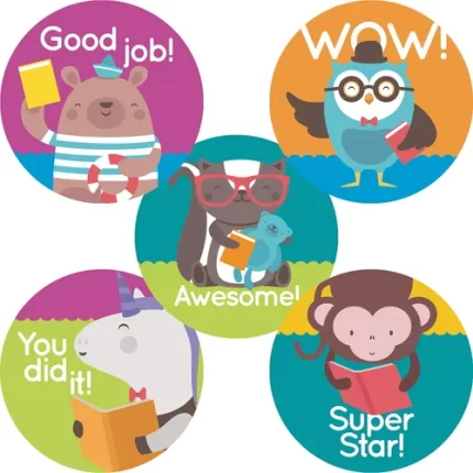 demco® upstart® 1,000 books before kindergarten motivational stickers