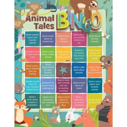 demco® upstart® animal tales bingo activity cards