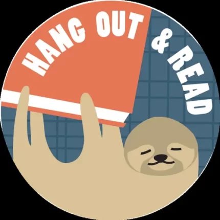 demco® upstart® hang out and read sloth jumbo stickers