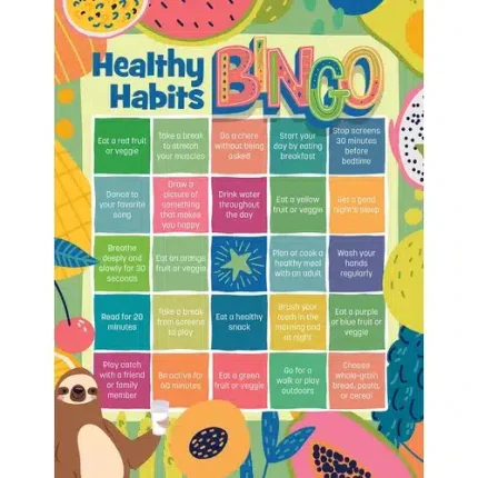 demco® upstart® healthy habits bingo activity cards