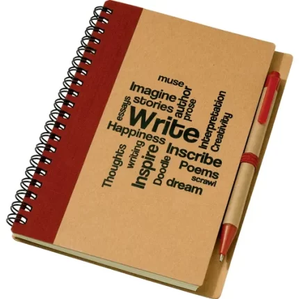 demco® upstart® library word cloud notebook and pen