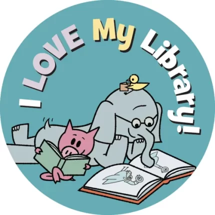 demco® upstart® mo willems i love my library stickers