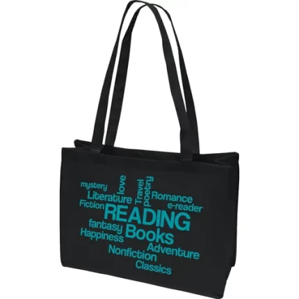demco® upstart® reading books word cloud browsing bag