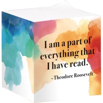 demco® upstart® roosevelt quote sticky note block