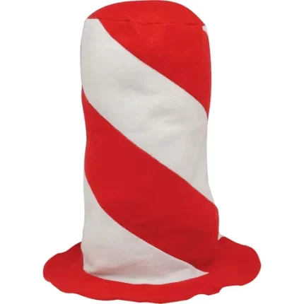 red & white striped stovepipe hat