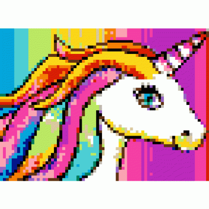 StickTogether® Rainbow Unicorn Mosaic Sticker Puzzle Poster