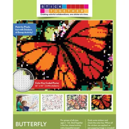 sticktogether® butterfly mosaic sticker puzzle poster