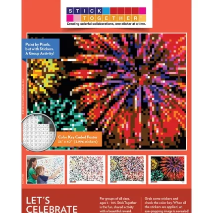 sticktogether® let's celebrate mosaic sticker puzzle poster