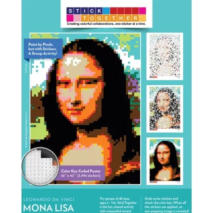 sticktogether® masterpiece mona lisa mosaic sticker puzzle poster