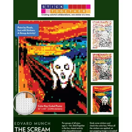 sticktogether® masterpiece the scream mosaic sticker puzzle poster