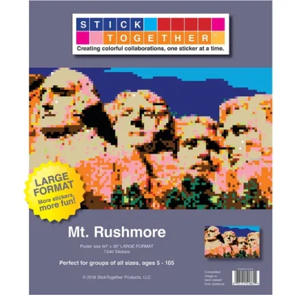 sticktogether® mt. rushmore large format mosaic sticker puzzle poster