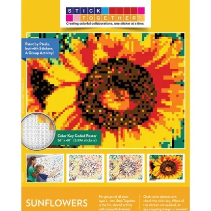 sticktogether® sunflower mosaic sticker puzzle poster