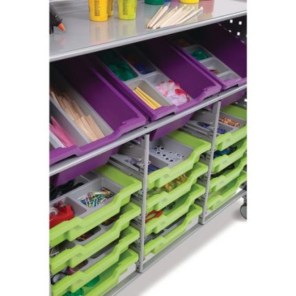 Gratnells Makerspace Trolley With Trays,Gratnells Makerspace Trolley,Gratnells Trolley,gratnells rover trolley,gratnells storage trolley