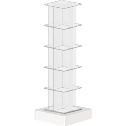 3branch magstak rotating acrylic single tower displays