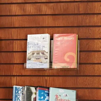 clear solutions® slatwell displays book/media shelf