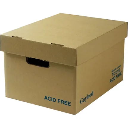 demco acid free record storage carton