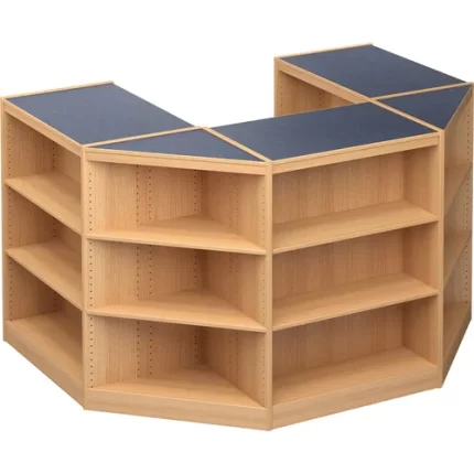 demco® americana® modular wood shelving, corner units