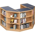 demco® americana® modular wood shelving, corner units