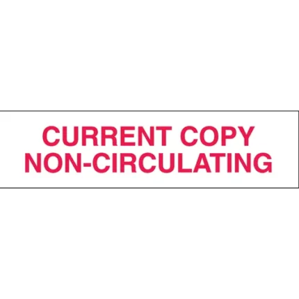 demco circulation labels current copy non circulating