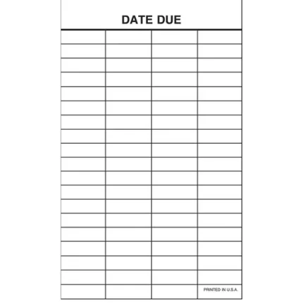 demco® date due slips 4 column, 5"h x 3"w