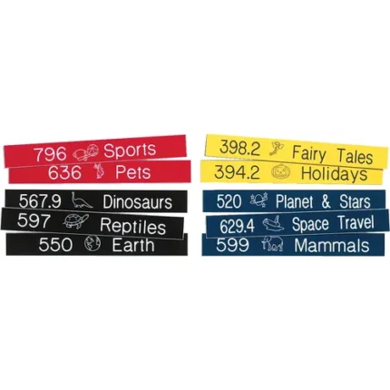 demco® dewey® classification graphics shelf labels